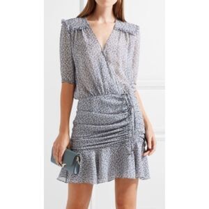 NWOT Veronica Beard silk Dakota flounce dress, Sz 6 $595